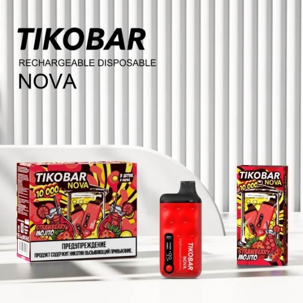 Купить Tikobar Nova 10000 - Клубничный мохито