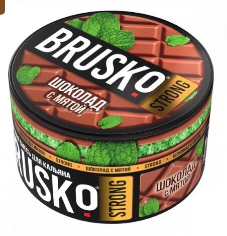 Купить Brusko Strong - Шоколад с мятой 250г